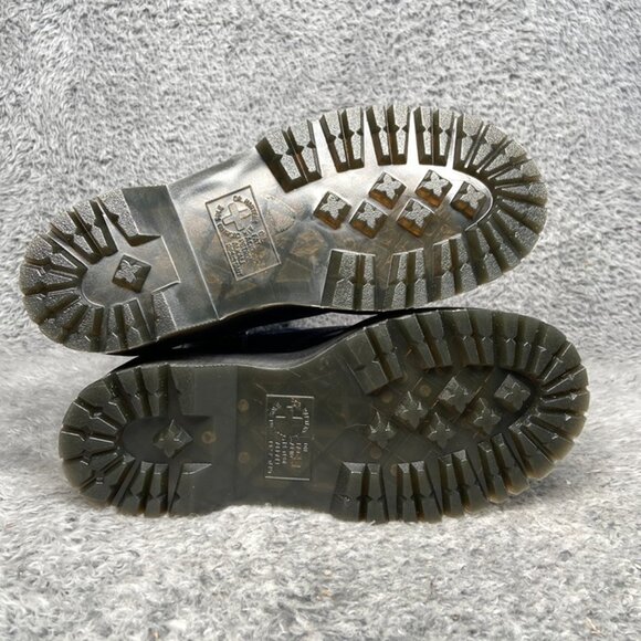 Dr. Martens Jetta Hi Max Metallic Leather Platform Boots Size 7 Women Deep Blue - Picture 7 of 8